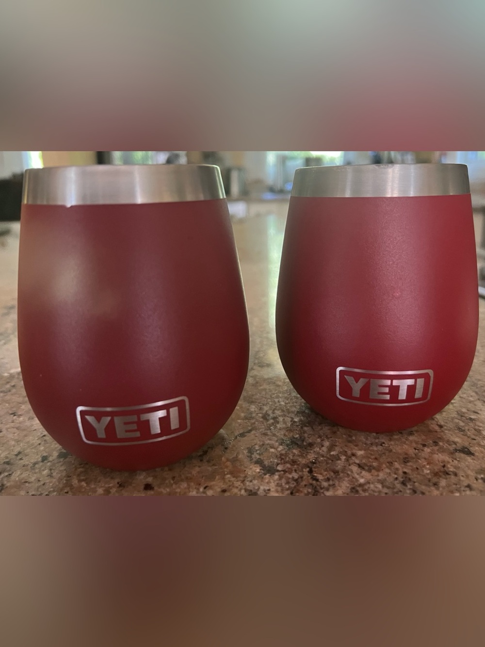 Yeti Red Stainless Steel Insulated Wine Tumblers - Pair